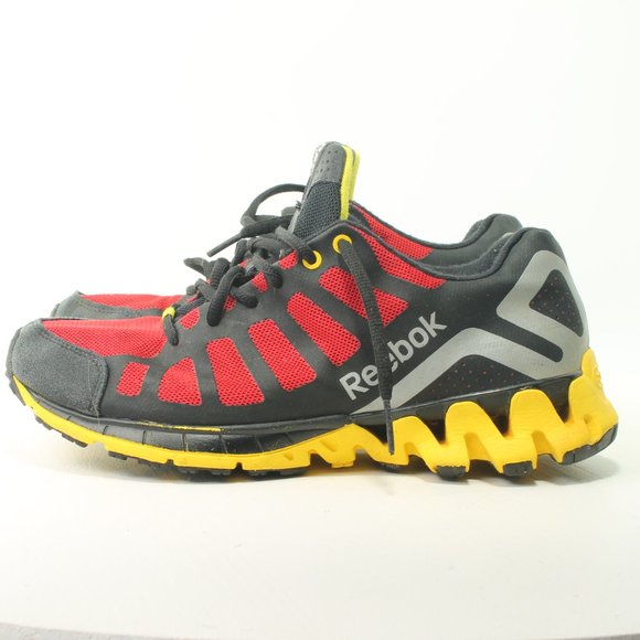 Reebok Cross Trainer Sneaker Women's 6-6.5 Men's Size 5 EU 36.5 Red Yellow Black - Picture 7 of 16